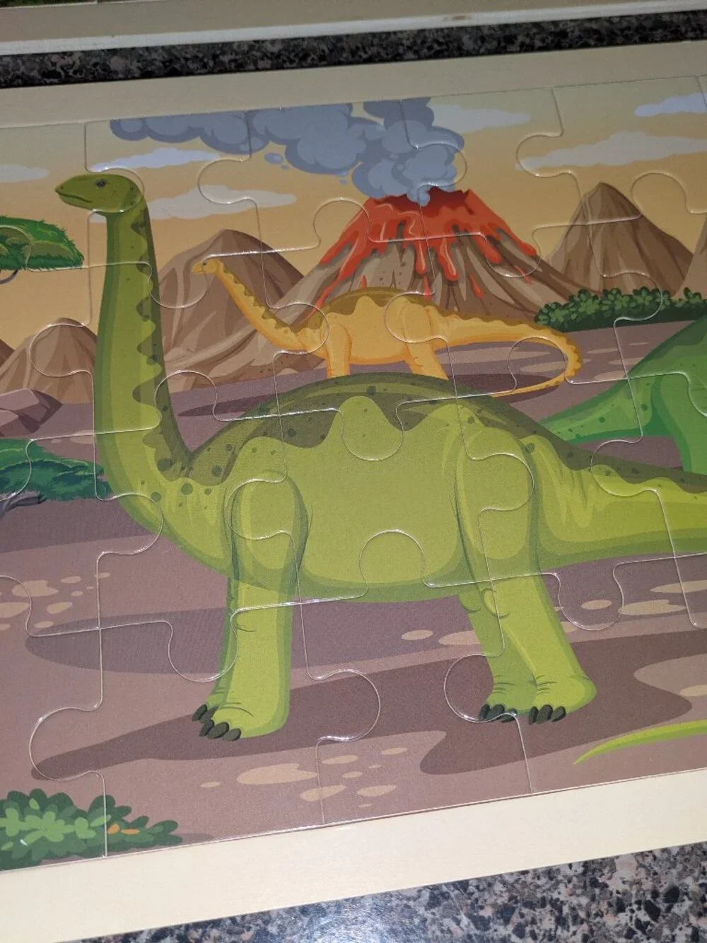 Four Dinosaur Wooden Puzzles for Kids
